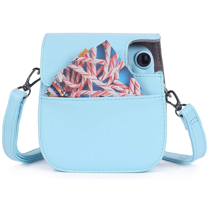 TEKTONIC Sky Blue Instax Mini 11/12 Camera Case – PU Leather
