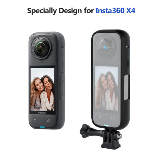 TEKTONIC Plastic Frame for Insta360X4 Protective Housing with Cold Shoe Mount sand Tripod Compatibility