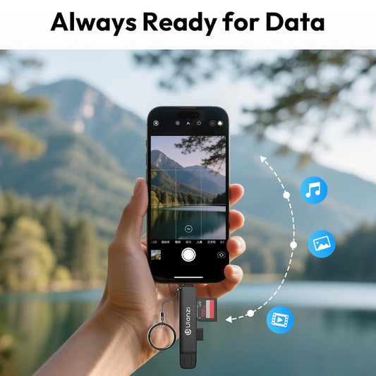 ULANZI CRI1 3-in-1 USB 3.1 Card Reader – SD/TF, Dual USB-C/A, 170MB/s