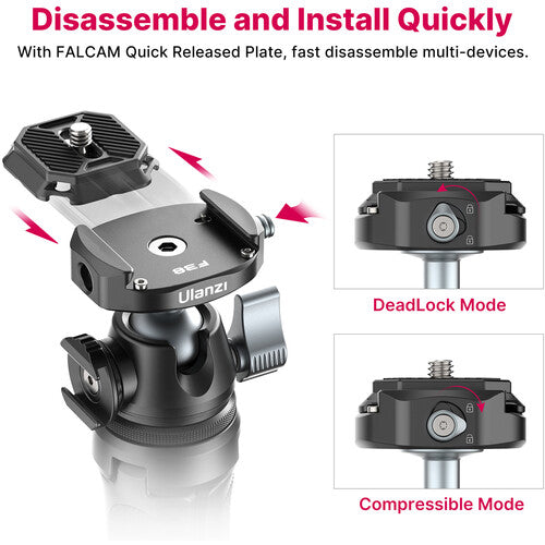 Ulanzi MT-46 F38 Quick Shoe Aluminum Tripod with 360° Ball Head