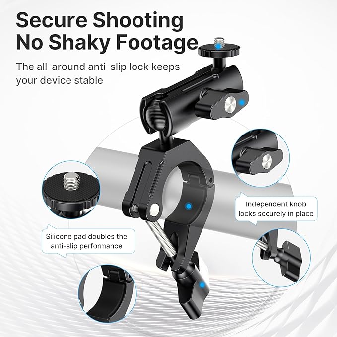 Ulanzi CM025 Bike & Motorcycle Handlebar Mount for Action Cameras