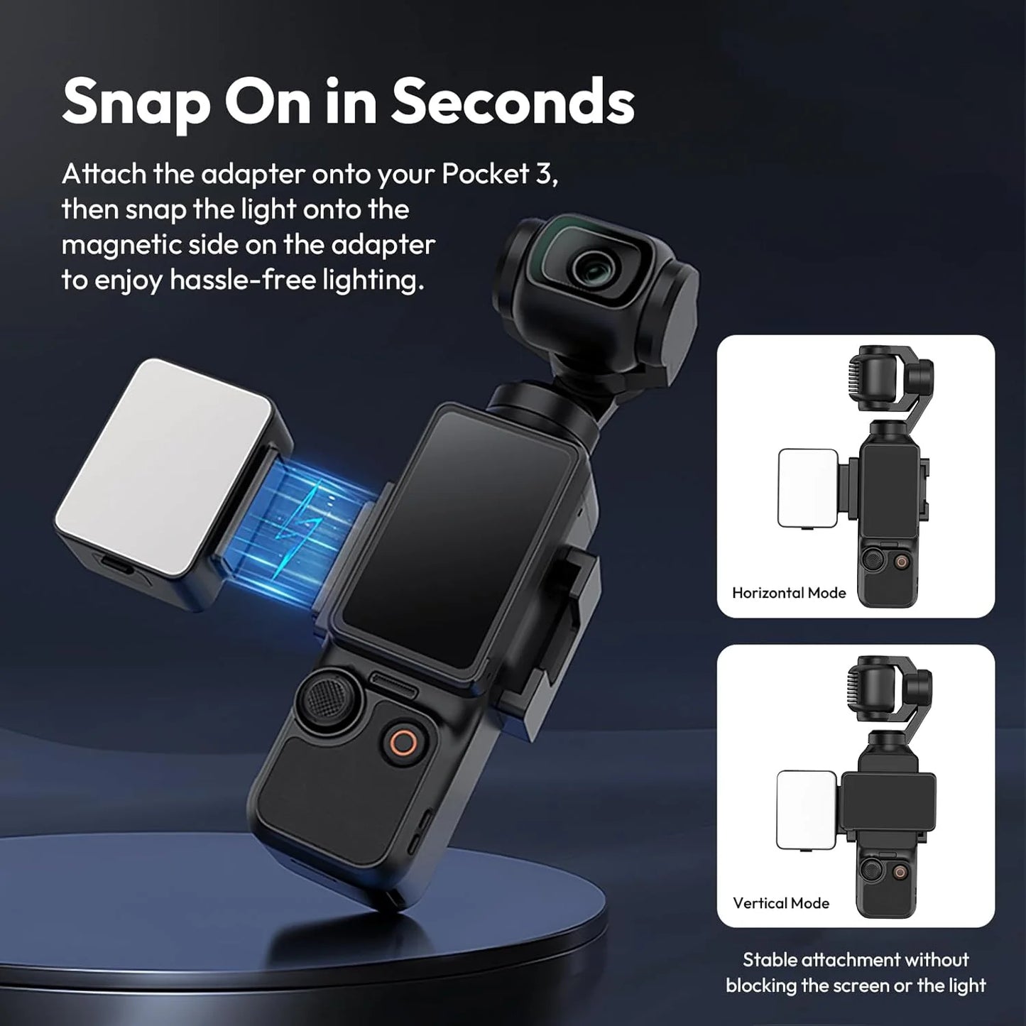 Ulanzi LM001 Magnetic Mini Light for DJI Osmo Pocket 3 â€“ 5800K LED