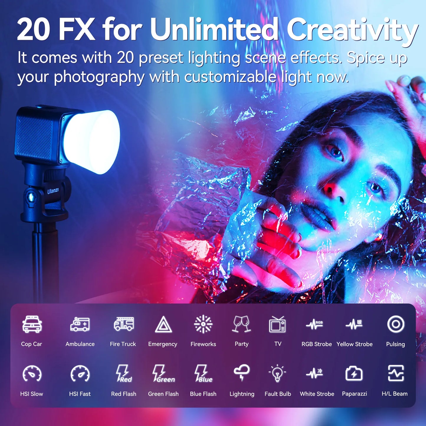 Ulanzi L3 RGB LED Waterproof Video Light â€“ Mini Magnetic Cube 2700Kâ€“7000K