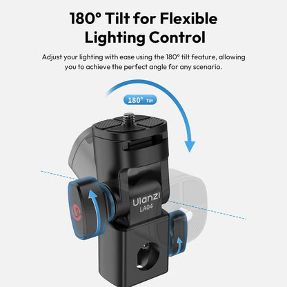 Ulanzi LA04 Light Stand Mount Adapter â€“ 1/4â€ Quick Release Tilt Head