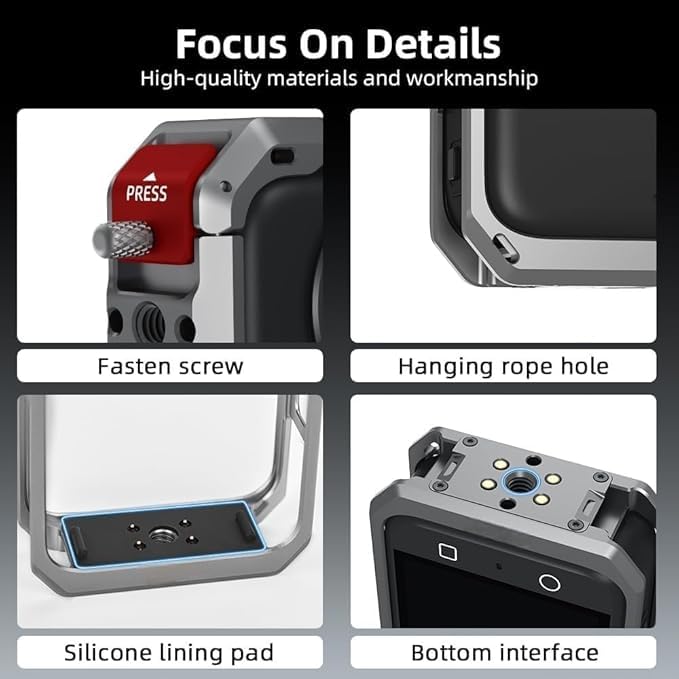 TEKTONIC TCC-OM360 Metal Cage for DJI Osmo 360 – Aluminum Protective Camera Cage