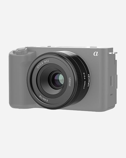 Ulanzi CL02 APS-C FE 27mm f/2.8-16 Autofocus Lens â€“ Compact Wide Lens for Sony Mirrorless Cameras (Black, 62Ã—43 mm)