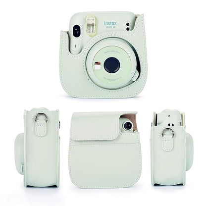 TEKTONIC Cloud Green Instax Mini 11/12 Camera Case – PU Leather