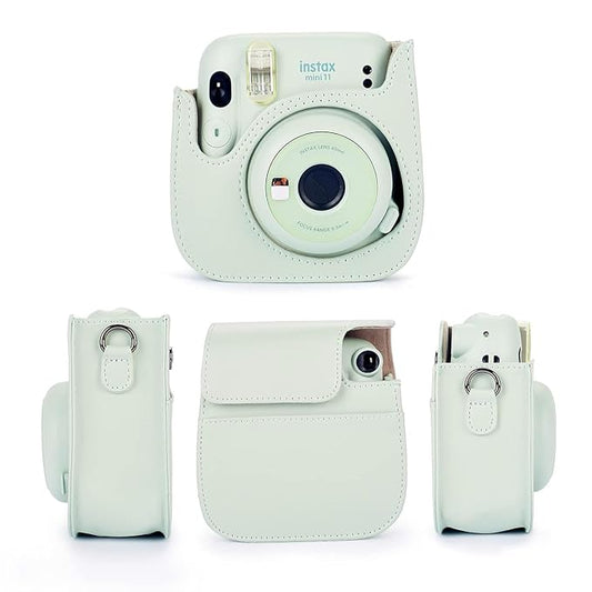 TEKTONIC Cloud Green Instax Mini 11/12 Camera Case – PU Leather