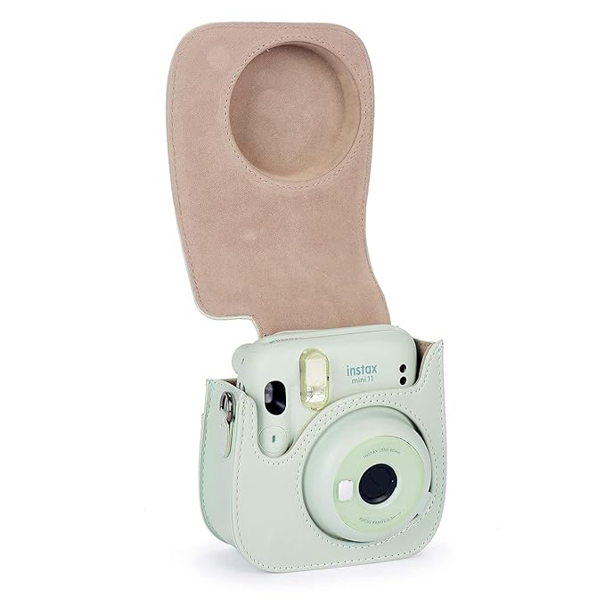 TEKTONIC Cloud Green Instax Mini 11/12 Camera Case – PU Leather