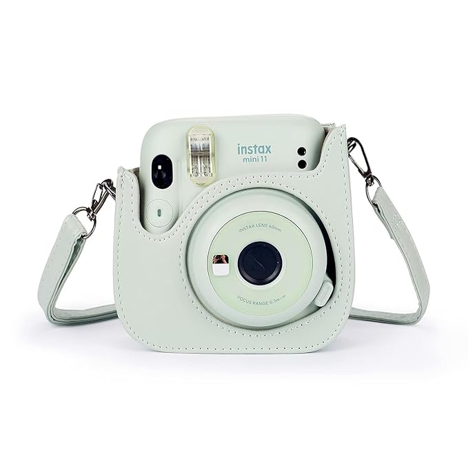 TEKTONIC Cloud Green Instax Mini 11/12 Camera Case – PU Leather