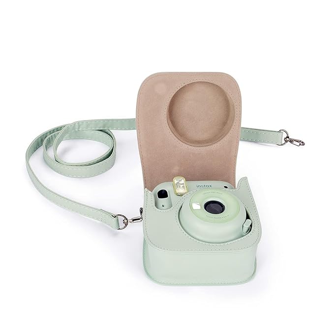 TEKTONIC Cloud Green Instax Mini 11/12 Camera Case – PU Leather