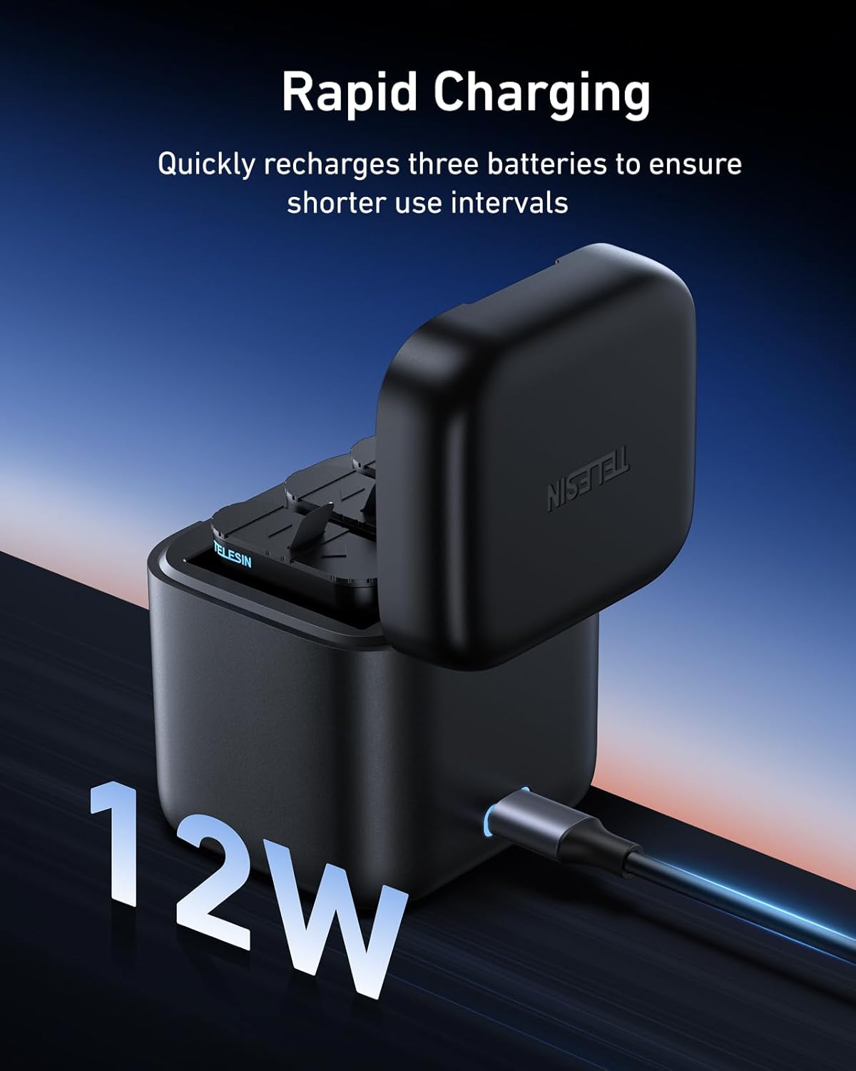 TEKTONIC GoPro Hero 13 Triple Battery Charger Case