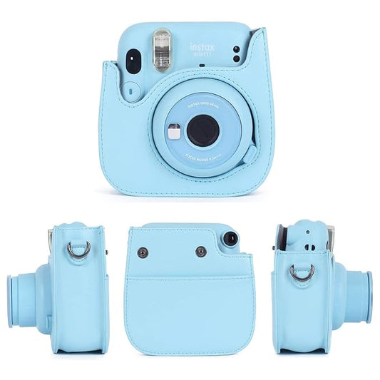 TEKTONIC Sky Blue Instax Mini 11/12 Camera Case – PU Leather