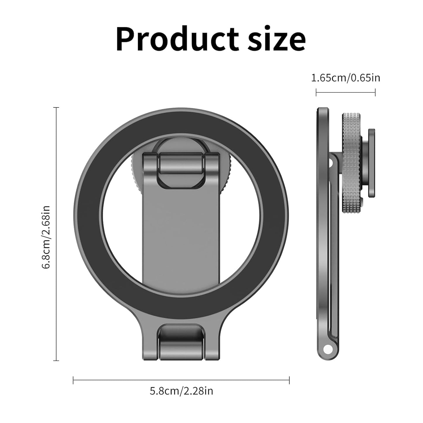 TEKTONIC MF08 Magnetic Folding Cold Shoe Phone Mount – Magnetic Tripod Adapter for iPhone