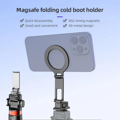 TEKTONIC MF08 Magnetic Folding Cold Shoe Phone Mount – Magnetic Tripod Adapter for iPhone