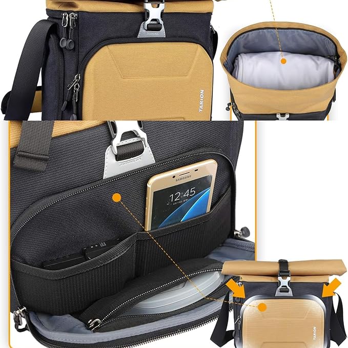 TEKTONIC XHS Camera Sling Bag – Golden, Compact & Stylish