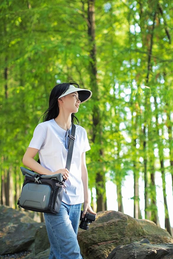 TEKTONIC XHS Camera Sling Bag – Quick Access Crossbody Camera Shoulder Bag (Grey)