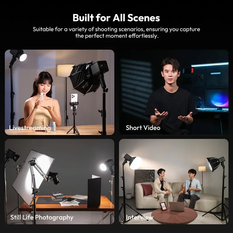 Ulanzi 100W Bi-Color Portable LED Video Light with Battery