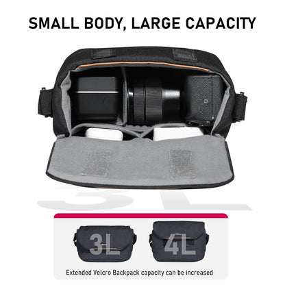 ULANZI Camera Bag â€“ Professional DSLR Crossbody Case (Black)