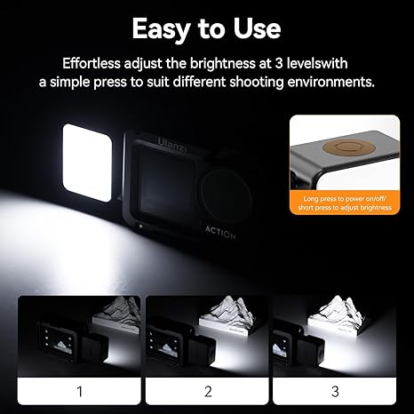 Ulanzi LM18 Mini Magnetic Vlogging Light + PK-06 Pocket 3/4 Expansion Adapter Kit