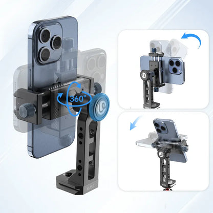 ULANZI MA53 Metal Phone Tripod Mount â€“ 360Â° Arca Swiss Clamp