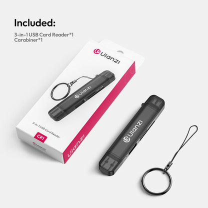 ULANZI CRI1 3-in-1 USB 3.1 Card Reader â€“ SD/TF, Dual USB-C/A, 170MB/s
