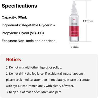 ULANZI Fog Machine Fluid 60ml x2 â€“ Refill for FM01 & Portable Smoke Machines