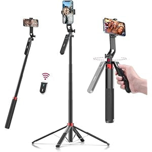 ULANZI MA09 Phone Tripod â€“ 71" Extendable Selfie Stick with Remote
