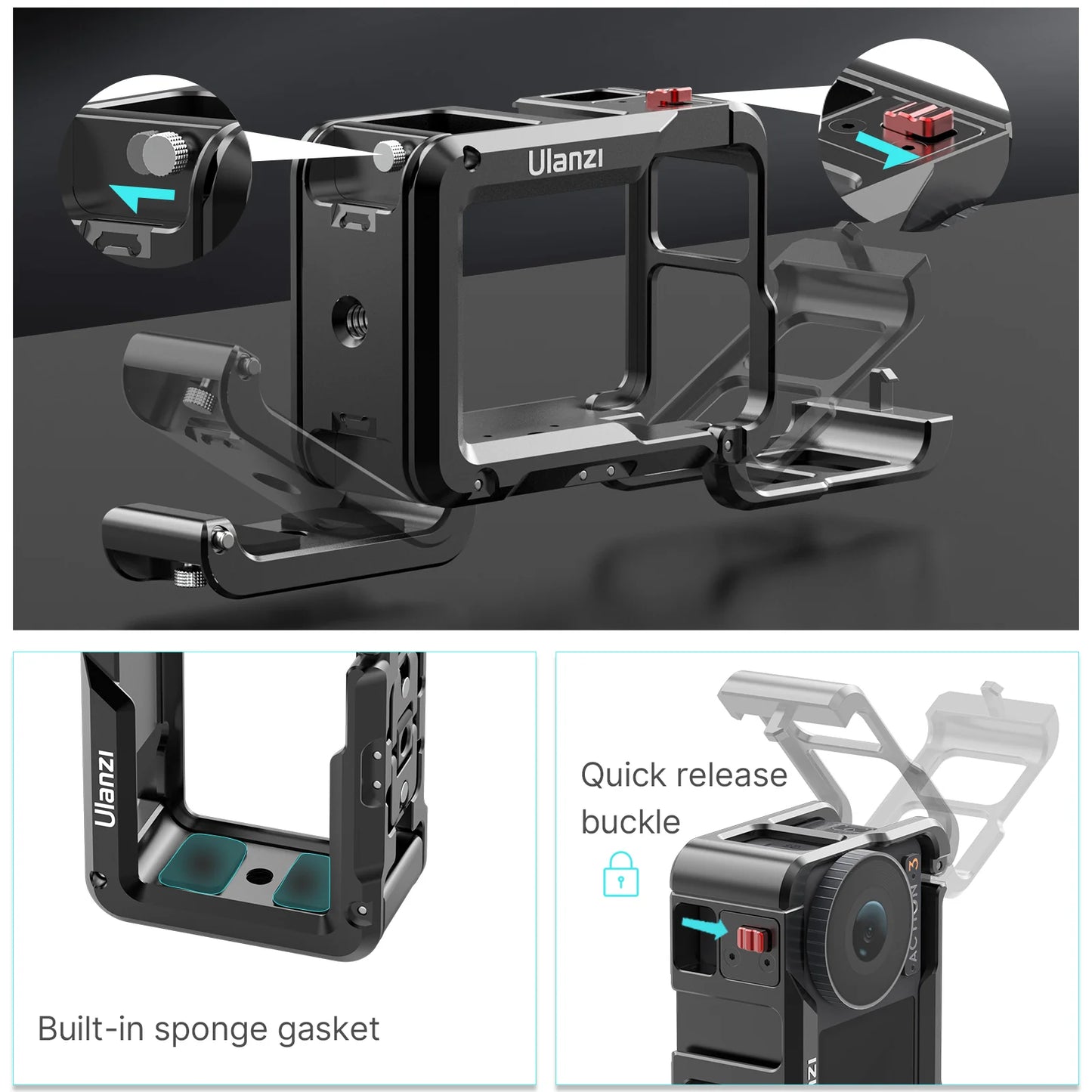 Ulanzi Camera Cage for DJI Osmo Action 4/3