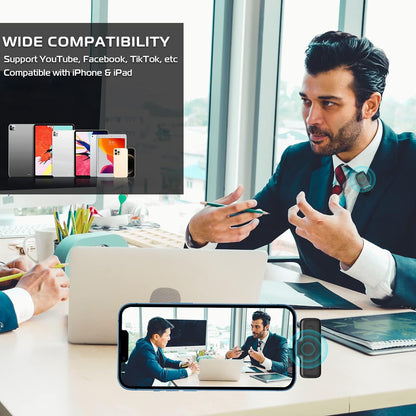 Ulanzi J12 Dual Wireless Lavalier Microphone for iPhone/iPad