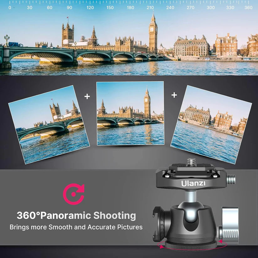 Ulanzi MT-46 F38 Quick Shoe Aluminum Tripod with 360Ã‚Â° Ball Head