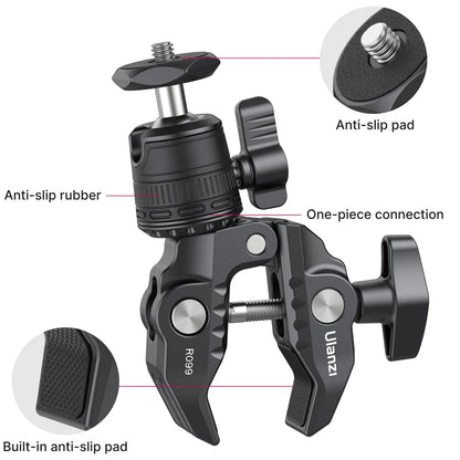 Ulanzi R099 Clamp Mount with 360° Mini Ball Head