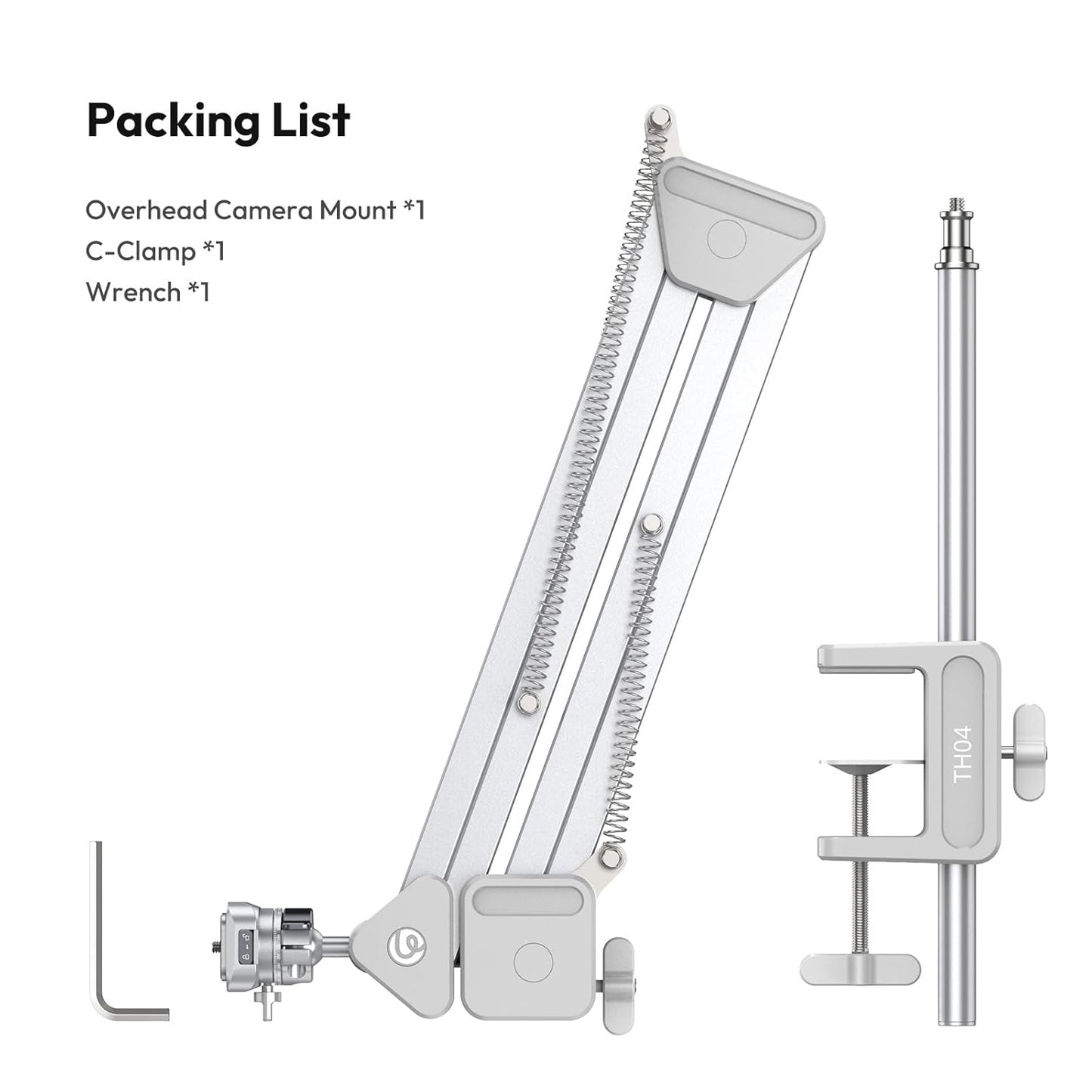 Ulanzi TH04 Overhead Tripod Mount â€“ Flexible Boom Arm with 360Â° Ball Head