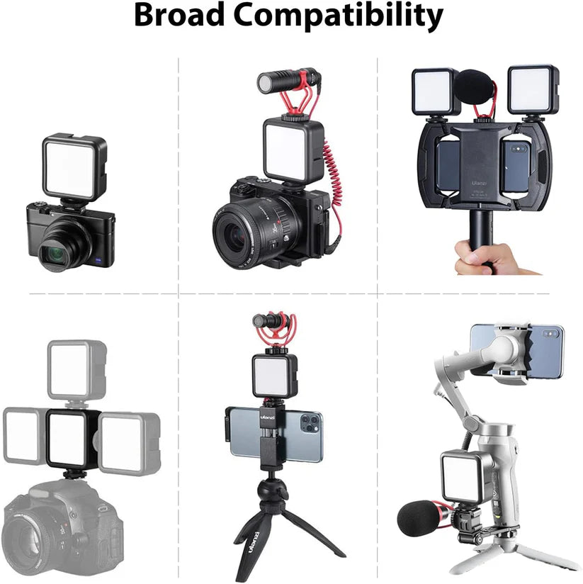 Ulanzi VL49 LED Video Light with 2000mAh Battery & 3 Cold Shoes