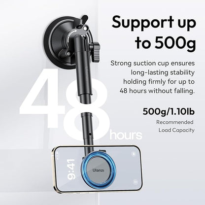 Ulanzi ZJ06 Magnetic Suction Cup Mount MagSafe iPhone Holder for Car & Filming