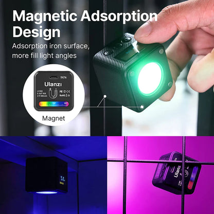 Ulanzi L2 RGB LED Video Light Ã¢â‚¬â€œ Magnetic Pocket Cube Light