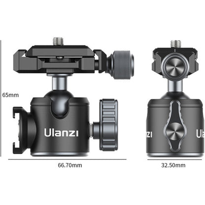 Ulanzi U-80L Ball Head with Side Cold Shoe & Arca QR