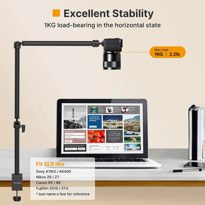 VIJIM LS08 Flexible Overhead Camera Mount with Desk Clamp